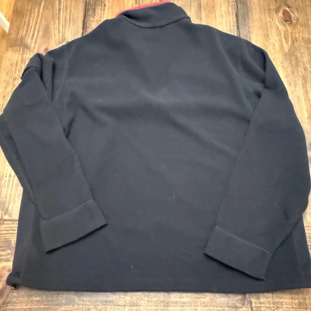 Polo Ralph Lauren Polartec Fleece Quarter Zip Pullover Black Red Mens‎ XXL VTG